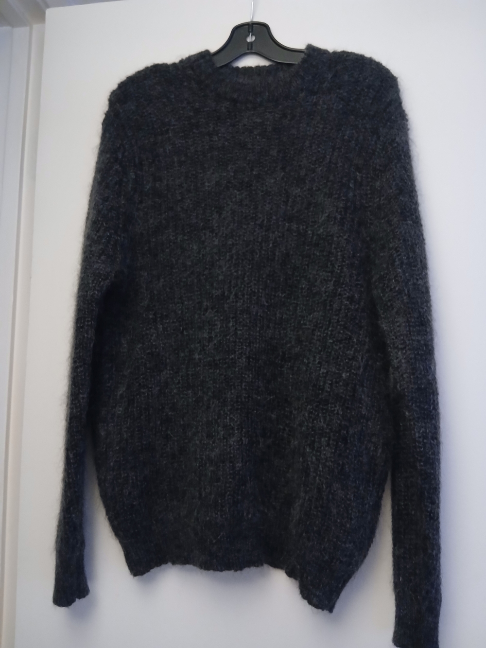 Le 31 Men's Crewneck Sweater in Dark Charcoal
